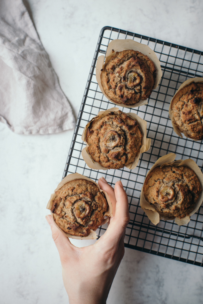 Muffins de Sarrasin, Banane & Gingembre