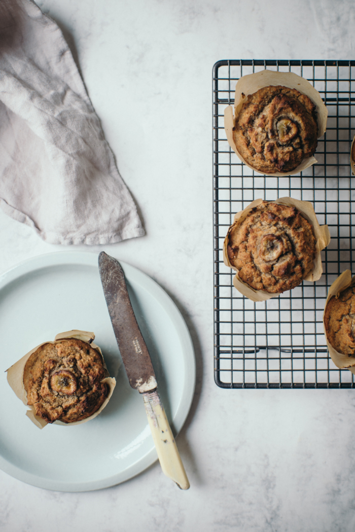 Muffins de Sarrasin, Banane & Gingembre