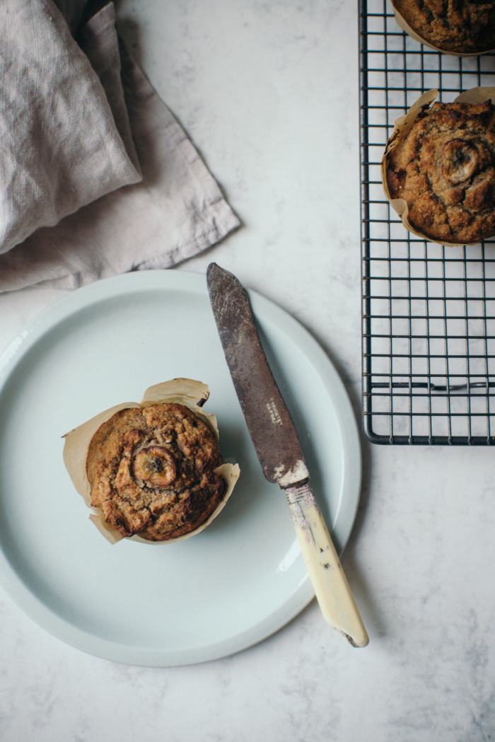 Muffins de Sarrasin, Banane & Gingembre