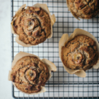 Muffins de Sarrasin, Banane & Gingembre