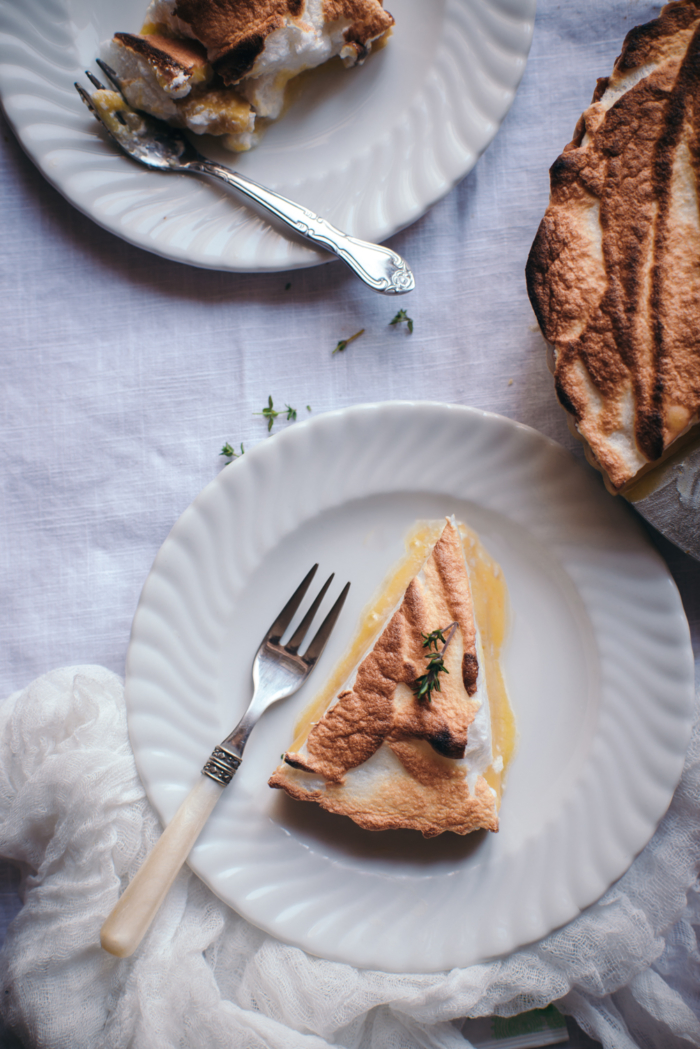 Thyme Grapefruit Meringue Pie