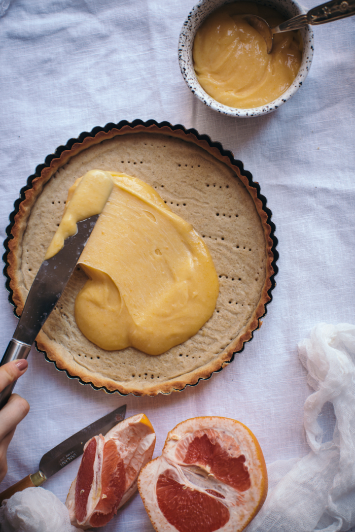 Tarte Meringuée au Pamplemousse & Thym