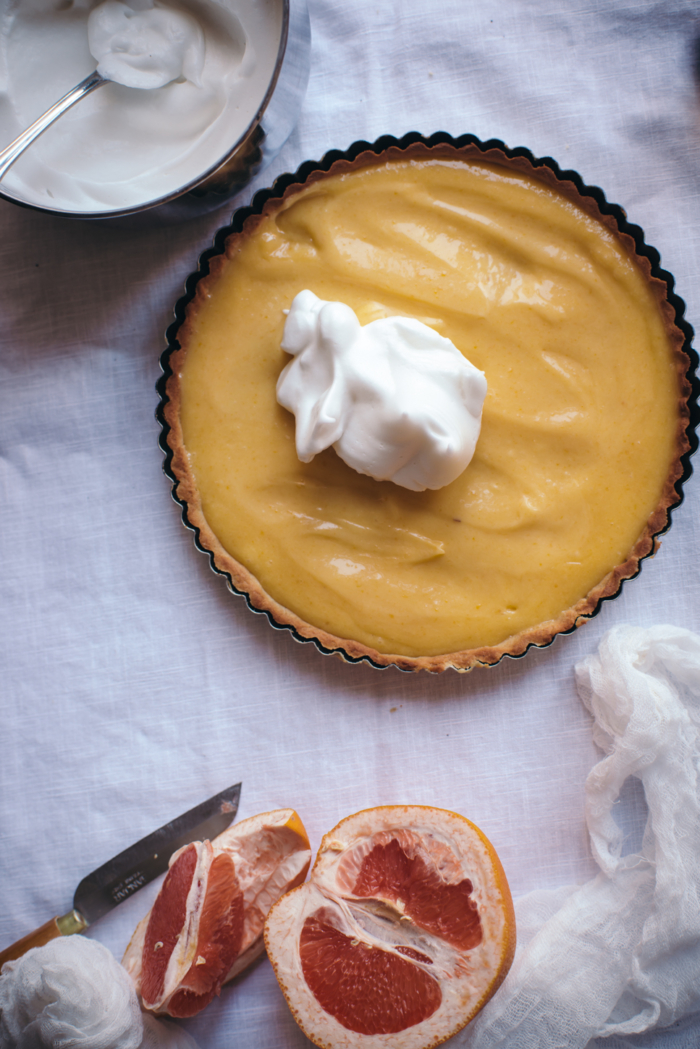 Thyme Grapefruit Meringue Pie