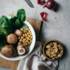 Chickpea Patties with Mushrooms & Spinach