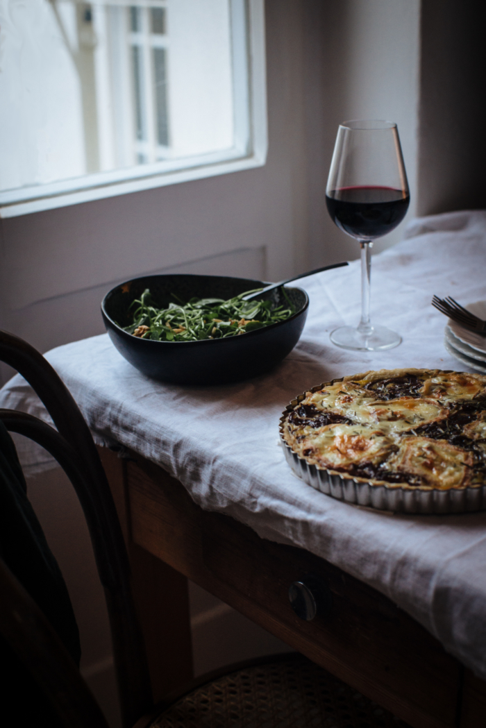 Tarte aux Pommes de Terre, Oignons Confits & Taleggio