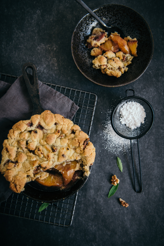 Crumble Pêche Verveine