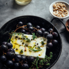 Baked Feta Cheese with Grapes & Honey